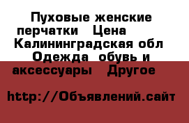 Пуховые женские перчатки › Цена ­ 750 - Калининградская обл. Одежда, обувь и аксессуары » Другое   